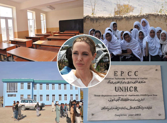 Angelina Jolie, Qalai Gudar Girl's School Angelina Jolie, Qalai Gudar Girl's School